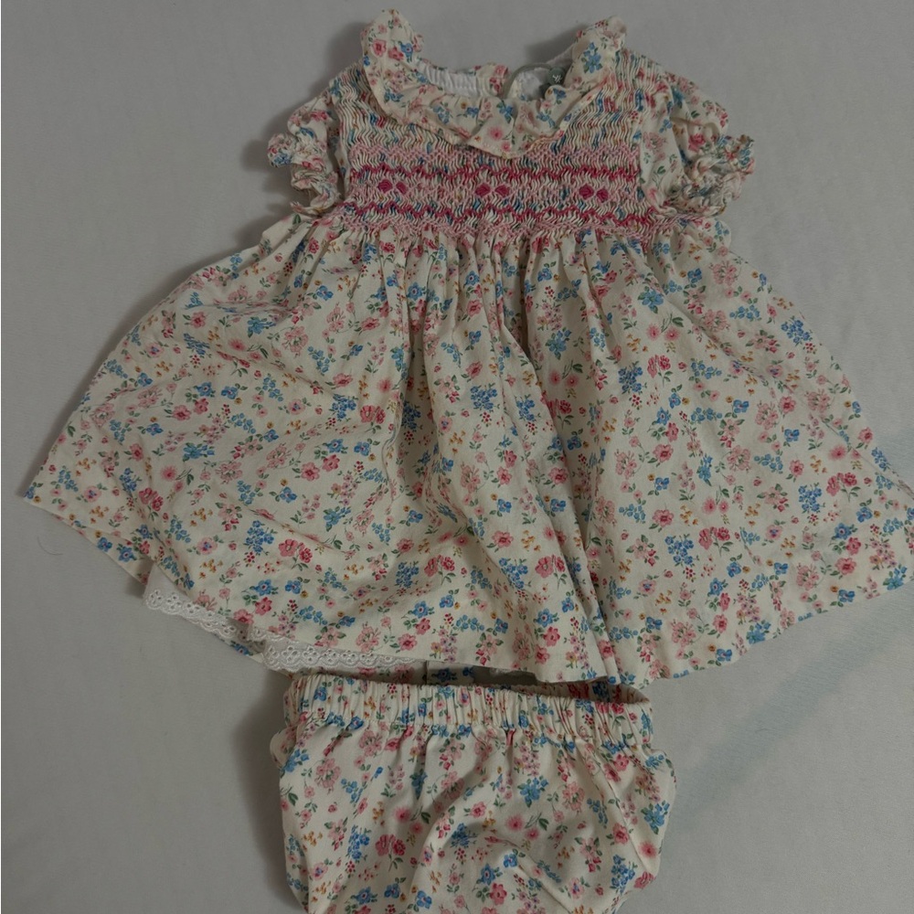 Floral Kids Dress with Bloomers spanish baby dress